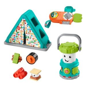 New Fisher Price Let's Go Camping Gift Set Infant Learning Fine Motor Activities